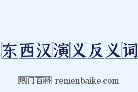 东西汉演义反义词是什么意思的图片